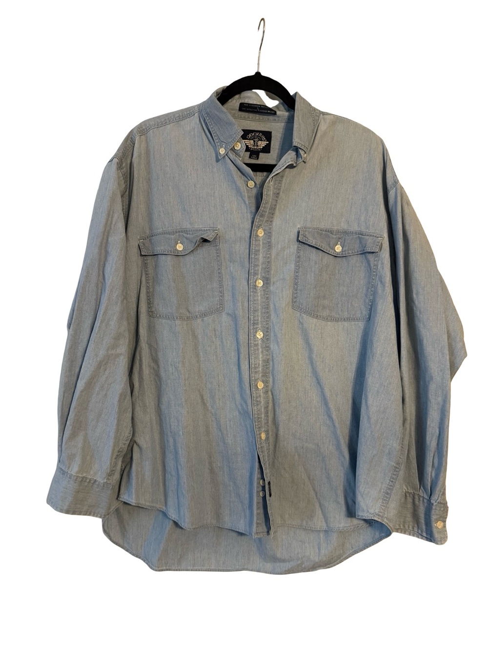 Dockers Light Blue Denim Casual Button-Down Shirt